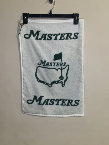 Masters Golf Towel White Green PGA Augusta Rare Authentic 25X16 Cover