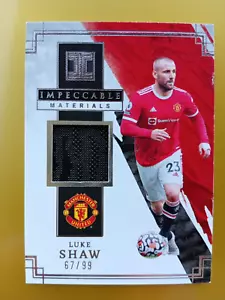 2021-22 Panini Impeccabile-LUKE SHAW-Patch 67/99 # IM-LSH - Foto 1 di 3
