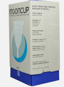 MOONCUP REUSABLE MENSTRUAL CUP SIZE B- SMARTER SANITARY PROTECTION