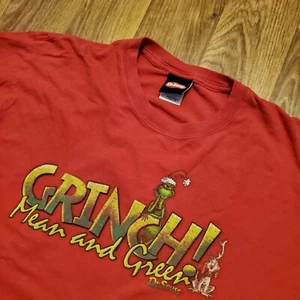Vintage The Grinch Shirt Adult Large Red Mean and Green Dr Seuss Christmas - Picture 1 of 8
