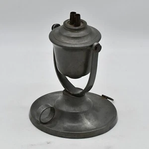 Antike Zinn Wal Öl Kardan schwingende Finger Lampe um 1800 - Bild 1 von 12