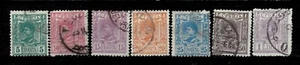 Serbia kingdom 1890 ☀ King Alexander MI. no 28-34 Complete Used Set - Picture 1 of 2
