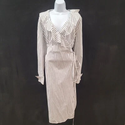 Платье миди женское J Peterman в полоску Old Money размер 20 морское опрятное редакционное - Изображение 1 из 4