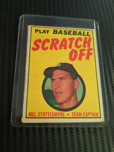 Mel Stottlemyre Topps Play Baseball Scratch Off Baseball Card MLB