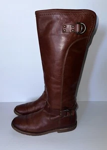 Frye Paige 4003 Brown Leather Tall Equestrian Riding Boots Size 7 B - Picture 1 of 10