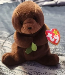Retired Ty Beanie Baby - Rare Seaweed The Otter W/Tag errors - Picture 1 of 11