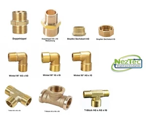 Gewindefittings aus Messing Innengewinde IG Außengewinde AG Fittinge Fittings - Bild 1 von 11