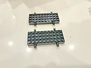 LEGO (x2) genuine lego part - 4144352 Waggon Bottom 4X10 black rare part - Picture 1 of 2