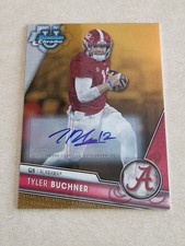 2023 BOWMAN CHROME UNIVERSITY TYLER BUCHNER AUTO GOLD REFRACTOR SP #/50 ALABAMA