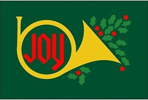 Annin JOY/HORN 3'x5' Weihnachtsfeiertagsflagge 379362 NYL-GLO hochwertig HERGESTELLT IN DEN USA - Bild 1 von 7