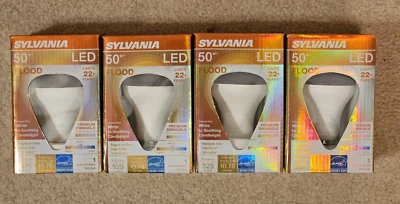 Lot of 4 NEW Sylvania LED R20 50W Equivalent Dimmable Indoor/Outdoor Flood 3000K - Image 1 of 4