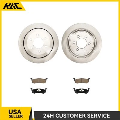 Rear Disc Brake Rotors & Ceramic Pads For Lincoln Navigator 2007-2017 54152 1279 - Image 1 of 4