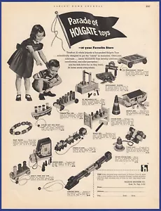 Vintage 1952 HOLGATE Toys Wagon Train Noah's Ark Jr. Mechanics Kit 50's Print Ad - Picture 1 of 1