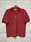 Vintage Augusta National Golf Shop Polo Shirt Mens Size L Red White Black Stripe