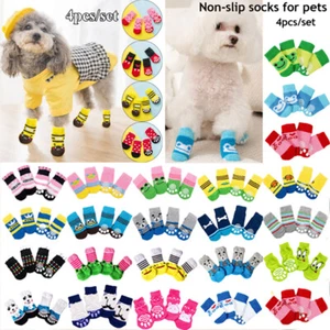 4PCS Dog Anti Slip Socks Cute Puppy Soft Dog Socks Cat Knits Pet Supplies - Picture 1 of 45