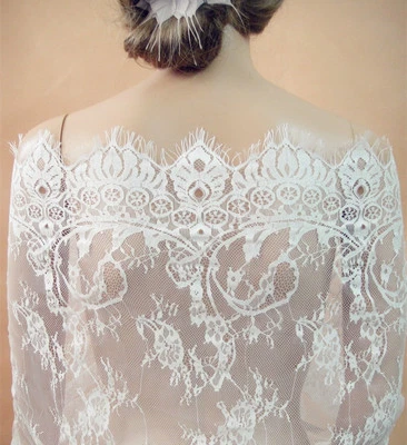 Chantilly Costume Dancing Dress Lace Fabric Wedding Veiling Stretch Tulle 1 PC - Image 1 of 4