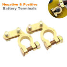 Pair of Pure Brass Battery Terminals Connectors Clamp Kit for Marine Car Boat RV