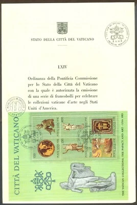 Vatican City Sc# 720, Papacy and Art (Green s/s) - San Francisco on Ordinate - Image 1 of 3