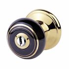 Brass Keyed Door Knob Lock Set Porcelain Adjustable Backset Porcelain Door Lock