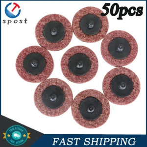 50 Pcs 2" Medium Surface Conditioning Discs Roll Lock Die Grinder Sanding Pads - Picture 1 of 9