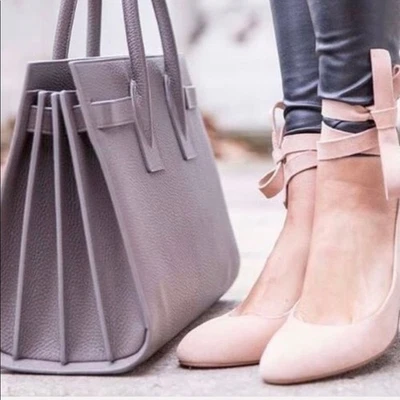 Ivanka Trump 'Elise' Mujer 6 Rubor Rosa Gamuza Con Cordones Ballet Plano Femenino Foto 1 de 4