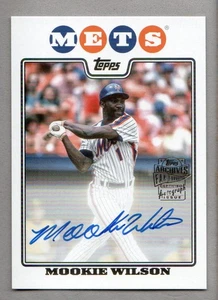 2023 Topps Archives 'Baseball Fan Favorites Autograph #08FFMW Mookie Wilson AUTO - Picture 1 of 2