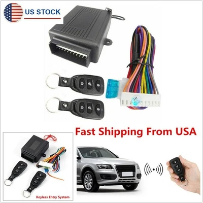 Car Remote Control Central Kit Door Lock Vehicle Keyless Entry Anti-theft Alarm Foto 1 de 4