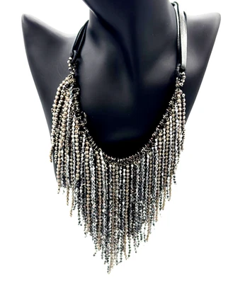 Chico’s 青铜色声明吊坠项链可调节蛇链二手状况完好 — 第 1/4 张图片