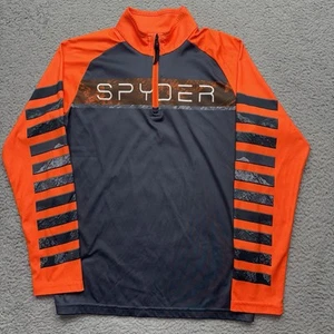SPYDER Mens M 1/4 Zip Long Sleeve Hiking Biking Sports Stretch US SKI Team - Picture 1 of 5
