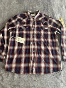 Cody James Pearl Snap Shirt Mens 2XL Plaid Long Sleeve Western Whiskered NWT - Picture 1 of 9