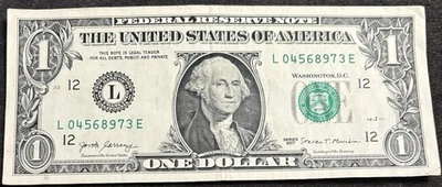 2017 San Francisco $1 Bill Fancy Ladder 3,4,5,6,7,8,9,0  - Image 1 of 2