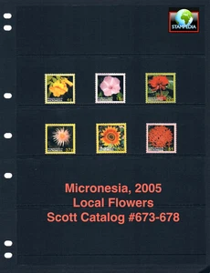 $5.25 Scott Value - 2005 MICRONESIA Flowers South Pacific MNH NH UMM - Picture 1 of 4