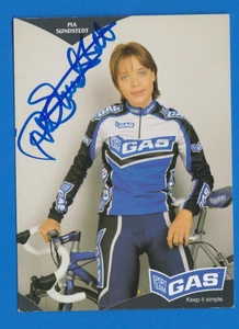 CYCLISME carte cycliste PIA SUNDSTEDT équipe GAS Sport Team Signée - Picture 1 of 2