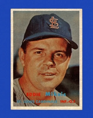 1957 Topps Set-Break #350 Eddie Miksis EX-EXMINT *GMCARDS* - Image 1 of 2