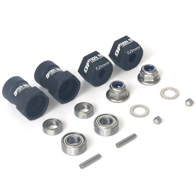 Aluminum 12mm HEX Adapters Hub For TAMIYA WR-02 Wild Willy Suzuki Jimny VW TYPE2 - Image 1 of 4
