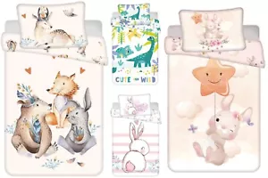 Tiere Dinosaurier Kleinkind Bettwäsche Set 2-teilig 100x135cm Kinderbettwäsche - Bild 1 von 5