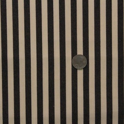 BALLARD DESIGN SUNBRELLA ROBINS STRIPE BLACK OUTDOOR INDOOR FABRIC BY YARD 54"W - Image 1 of 4