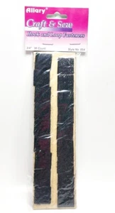 Allary Craft & Sew #854 Stick-On No Sew Hook & Loop Fasteners, 3/4", 36 Ct Blk - Picture 1 of 1