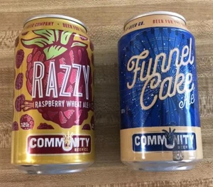 Trichterkuchen und rasante Himbeere Craft Bier Dosen Gemeinschaft Brauerei Fuß Wert Texas - Bild 1 von 9