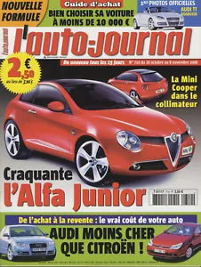 L'AUTO JOURNAL n°710 AUDI TT ROADSTER MINI COOPER S BENTLEY GTC LEXUS RX350 - Foto 1 di 1