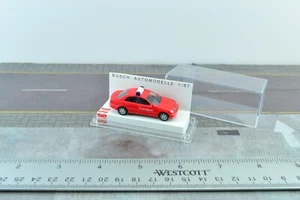Busch Mercedes C Class Fire Department Car Red 1:87 Scale HO (HO1227) - Picture 1 of 2