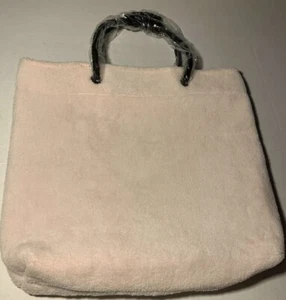 Mary Kay Plush Tote Purse Soft Terry Cloth Shoulder Bag Pink Black 15x14 - Picture 1 of 6