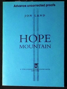 Hope Mountain by Jon Land PBk.SIGNED Advance Uncorrected Proofs FINE - Imagen 1 de 2