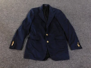 polo ralph lauren blazer women 6 blue jacket vintage two-buttons preppy saks - Picture 1 of 15