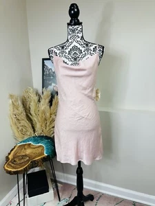 Altar'd State Anniston Cowl Neck Satin Cami Mini Dress Light Pink S NWT - Picture 1 of 11