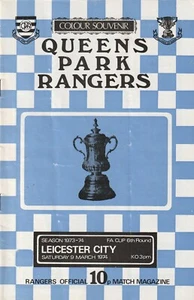 Queens Park Rangers / QPR v Leicester City, 9 March 1974, FA Cup 6th Round - Picture 1 of 1