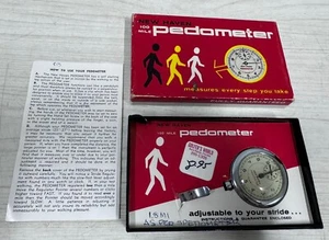 Podómetro New Haven vintage - 100 millas en caja con instrucciones - Imagen 1 de 9