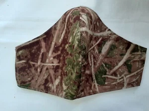 Handmade ivy leaf, real tree, camo fabric face mask. Reusable. Washable. Mans - Picture 1 of 7