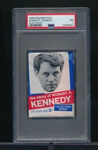 1968 Philadelphia Robert F. Kennedy Unopened Wax Pack PSA  7 cool piece