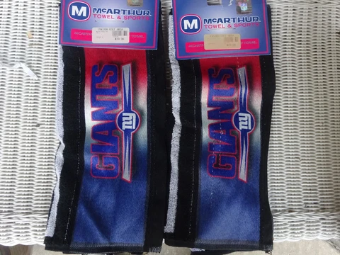 2  McARTHUR New York Giants 15'' x 25'' Sports Golf Towel - NFL New on Cards Cover
